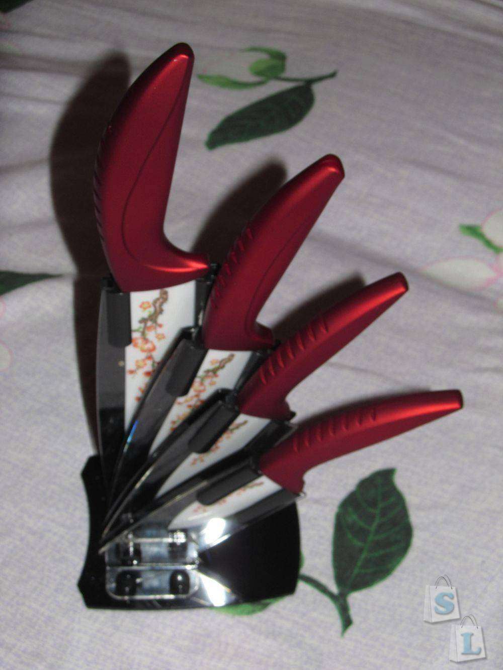 Banggood: Красивые керамические ножи на подставке