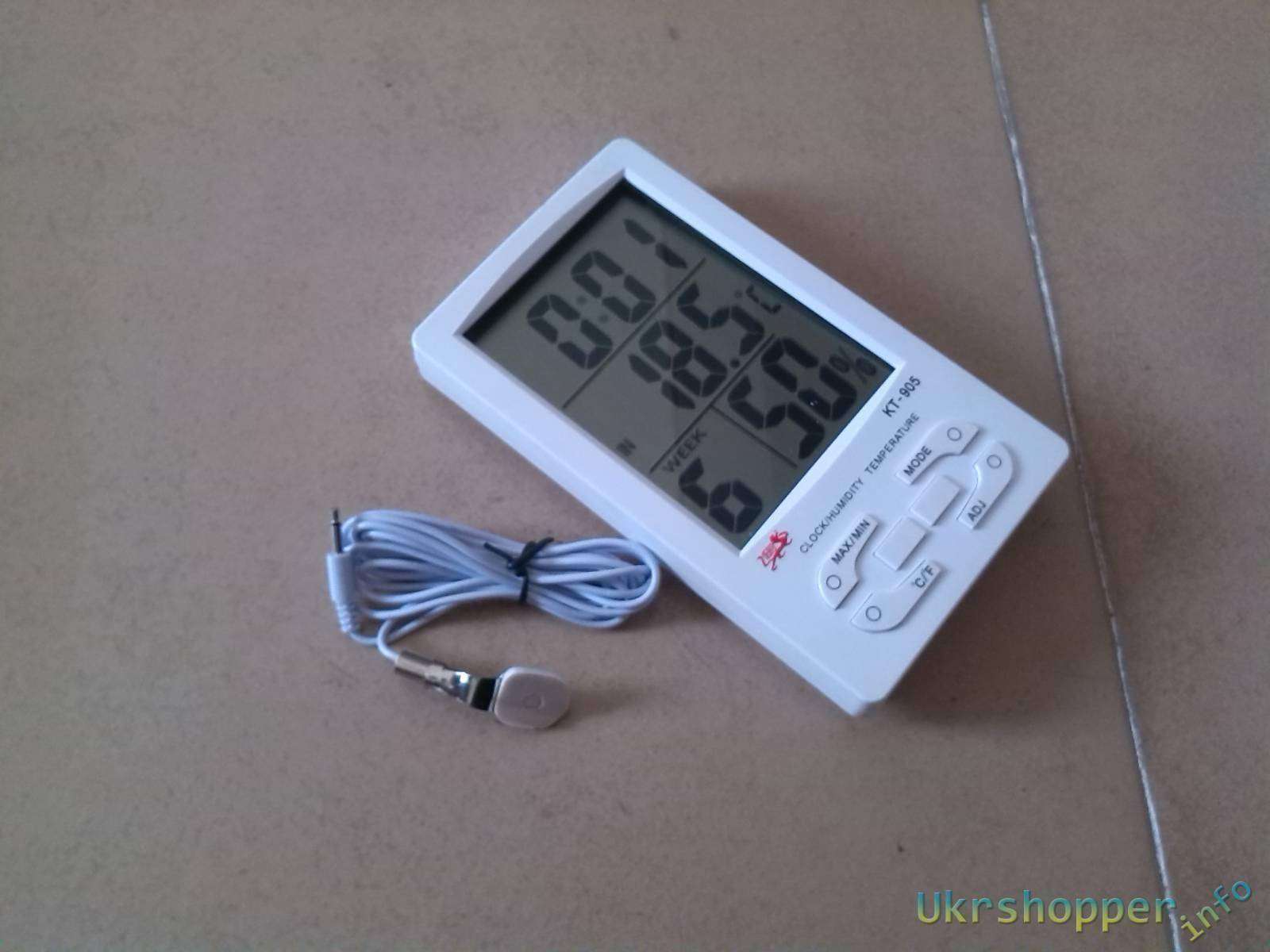 Aliexpress: 4.3&#39; Digital LCD Humidity / Hygrometer and Thermometer with Extra Sensor Cable (1*AAA included)