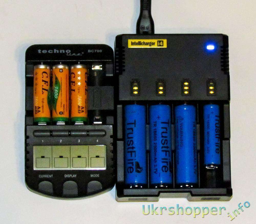 GearBest: Универсальное зарядное устройство для аккумуляторов от Ni-Cd AAA до Li-On 18650 Intellicharge Sysmax I4