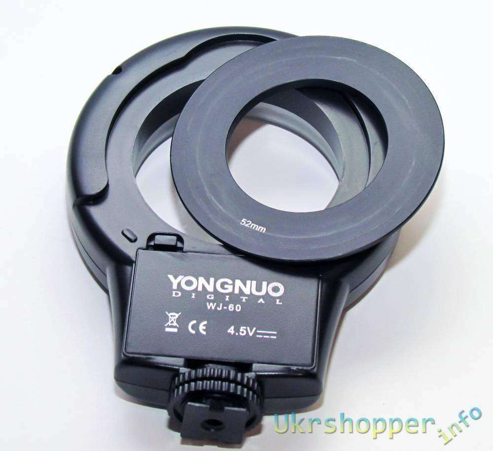Aliexpress: Обзор кольцевого фото осветителя Yongnuo WJ-60