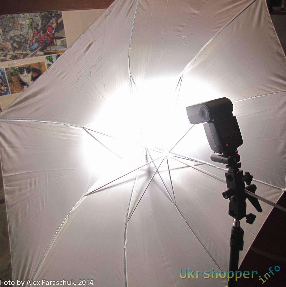Aliexpress: Белый фотозонт на просвет, 103 см