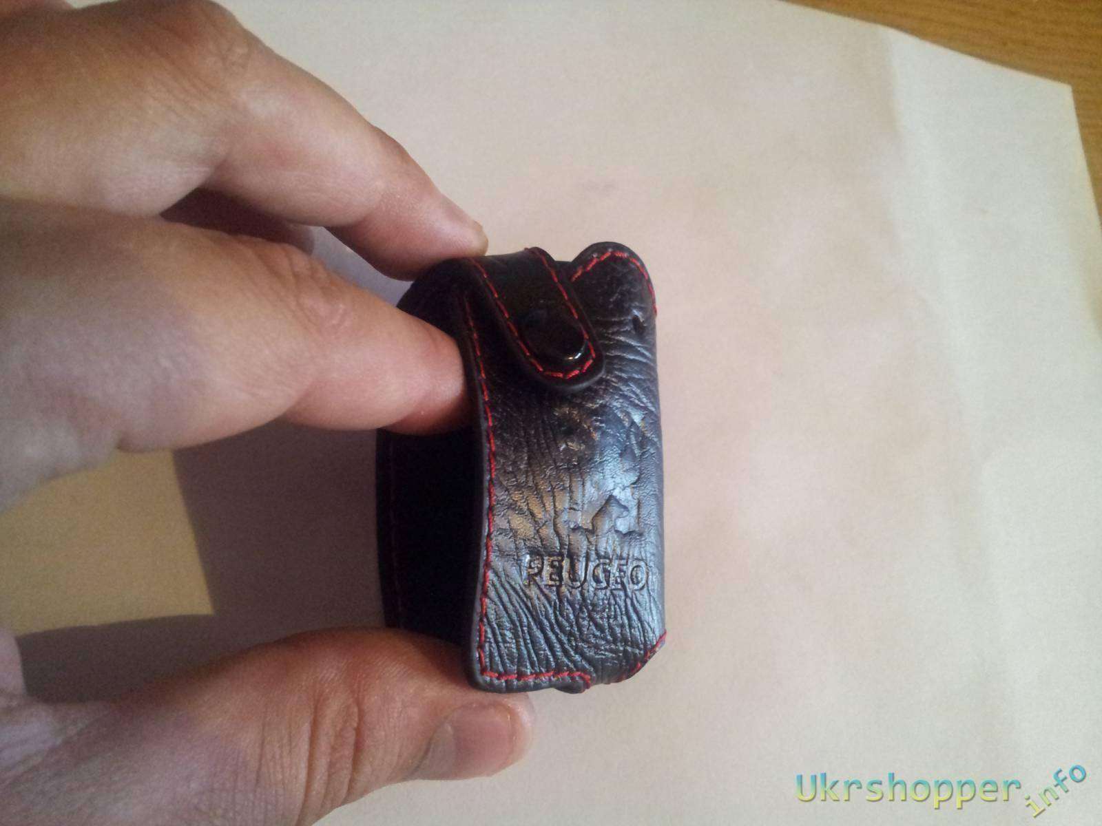 Ebay: Обзор кожанного чехла на трехкнопочный ключ от автомобиля Peugeot