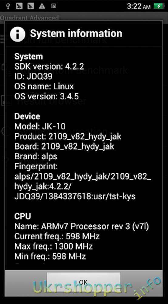 Aliexpress: Смартфон JIAKE JK-10 Ultra-thin Android 4.2.2 MTK6582 1.3GHz Quad Core