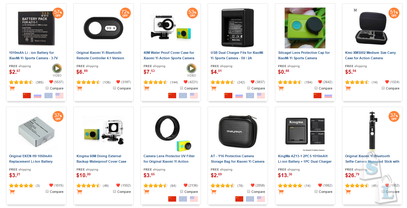 GearBest: Купон на экшен камеры аксессуары скидка 20% успей купить