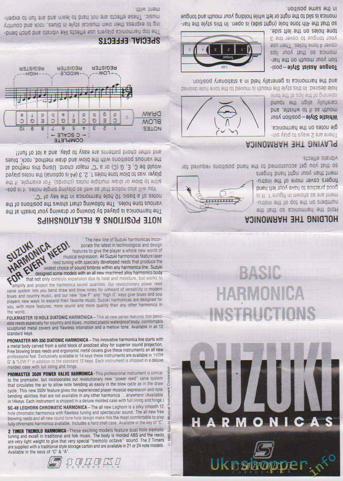 Banggood: Музыкант с гармошкой, поиграй немножко, или губная гармошка SUZUKI 1072 Harmonica