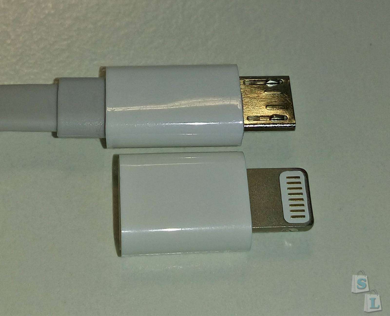 Aliexpress: micro USB to Lighting переходник для Iphone 5
