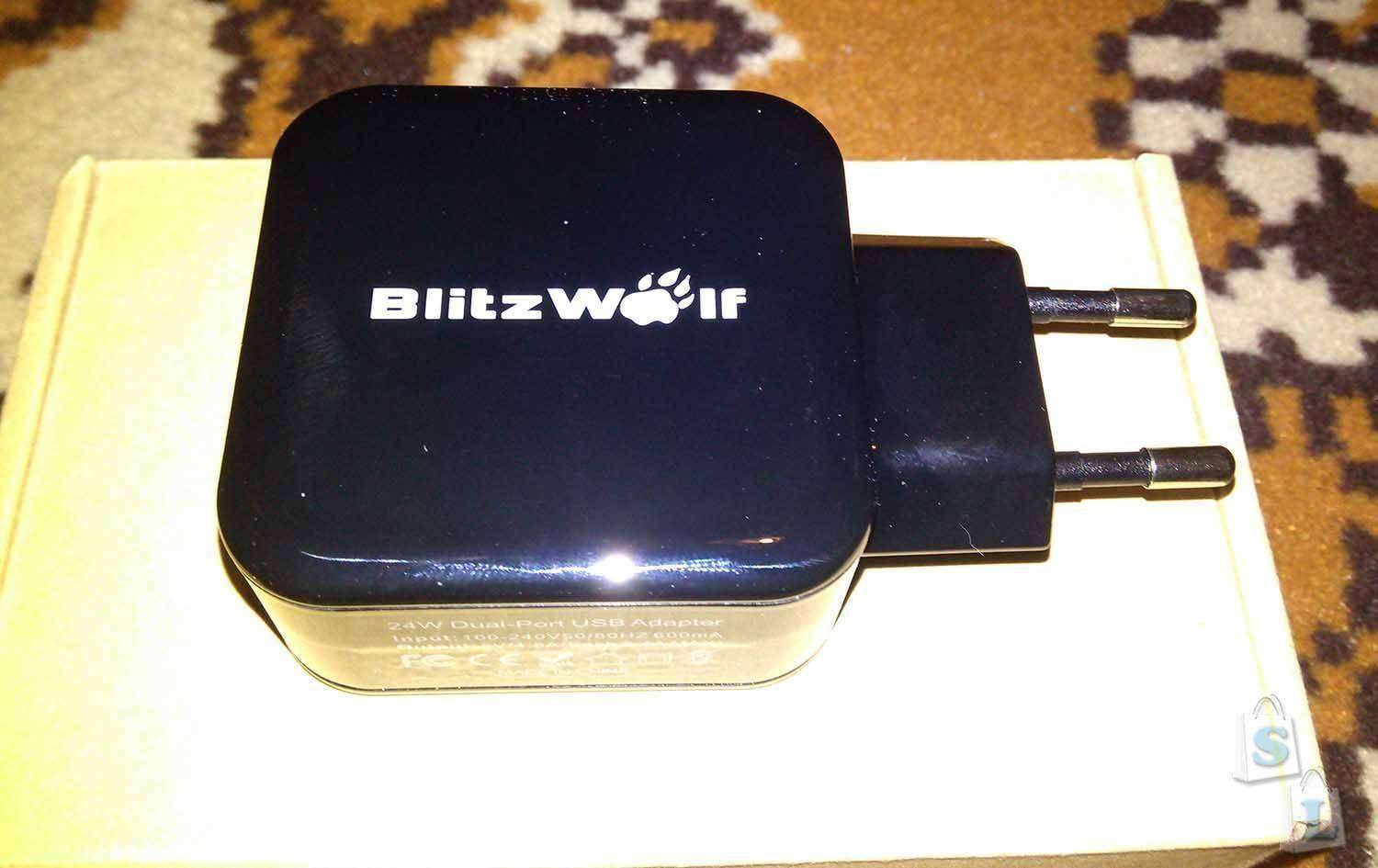 Banggood: Зарядка BlitzWolf на 2 USB порта с технологией Power3S