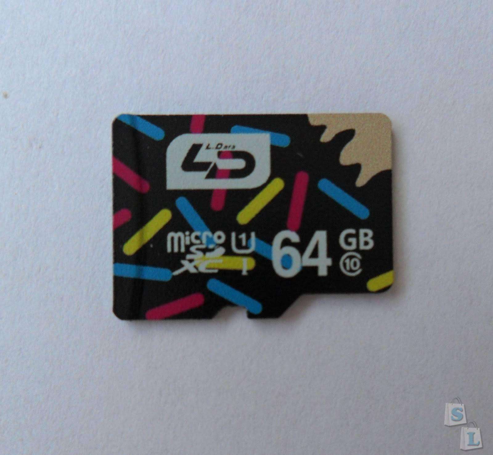 Aliexpress: Micro SD карта 10 класса на 64 Гб от LD