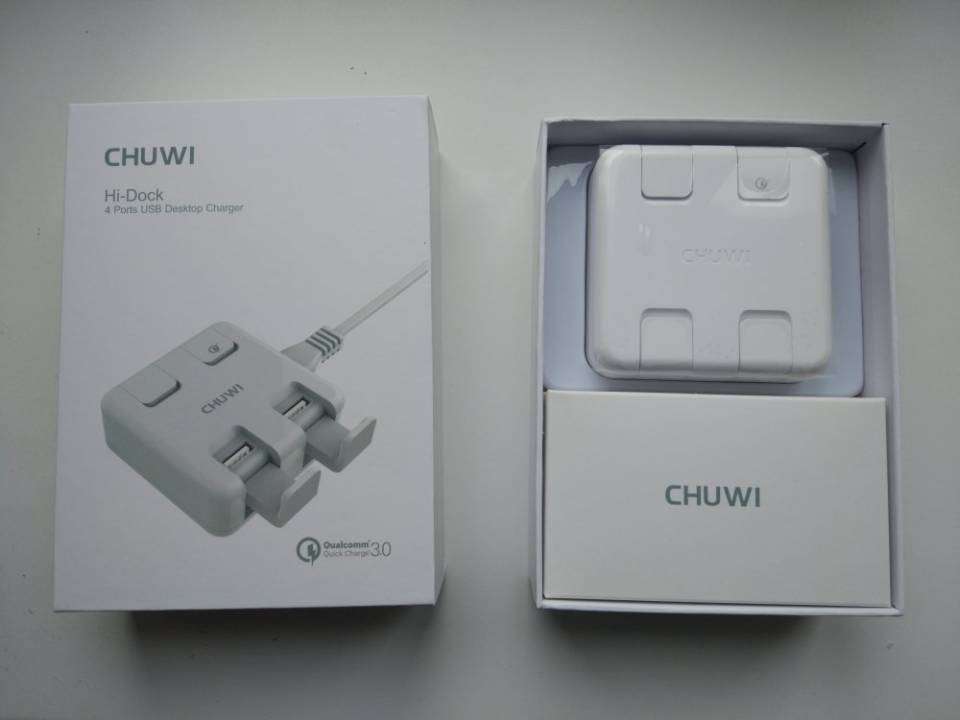 GearBest: CHUWI W-100 зарядка-подставка на 4 USB с 1 QC 3.0