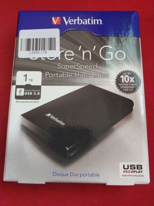 Другие - Китай: Жесткий диск Verbatim Store &#39;n&#39; Go USB 3.0, 1 Тб (черный)