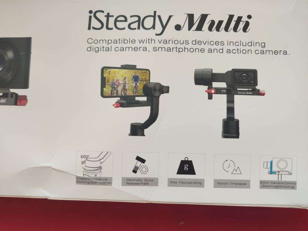 TomTop: hohem iSteady Multi 3-осевой стабилизатор камеры или смартфона (полезная нагрузка 80-400 г)