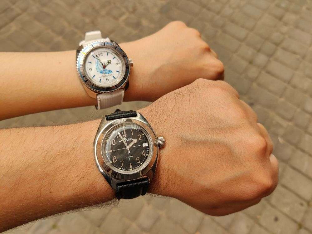 Другие - Россия: Кастомные часы Амфибия - 670921 из завода в Чистополе - в классическом стиле