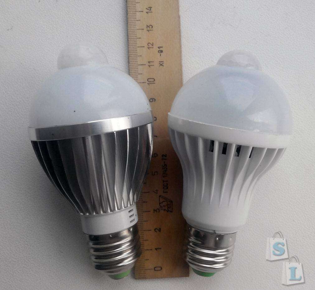 Aliexpress: Очень недорогая, но вполне качественная LED лампа с датчиком движения и освещения (220v e27)