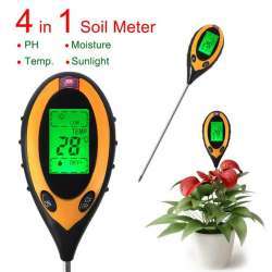 PН-метр, термометр, измеритель влажности и освещённости. Прибор садовода