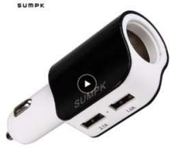 Автозарядка SUMPK - 2 USB/3+A и за 3$