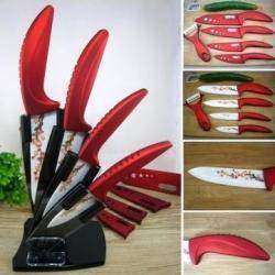 Красивые керамические ножи на подставке