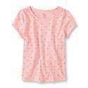 Розовая в горошек футболочка для девочки 5-6 лет, размер S
