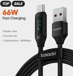 Toocki Type C to Type C Cable 100W PD Fast Charging Charger USB C to USB C Display Cable For Xiaomi POCO F3 Realme Macbook iPad скидка