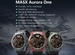 Обзор спортивных смартчасов MASX Aurora - автономность в 15 дней при цене в 19$