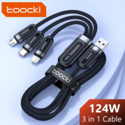 Toocki 6A 3in1 Fast Charging Cable: Всё в Одном Кабеле!
