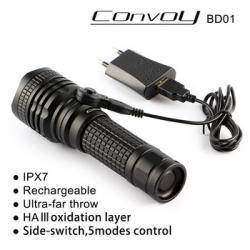 Новый отличный дальнобойный фонарь Convoy BD01 7135*8 XML2-U2