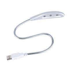 USB лампа на 3 LED диода с гнущейся шеей